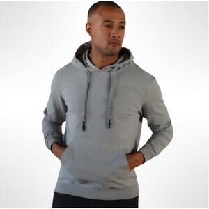 Jerry Kaye Men's Hoodie Sweatshirt Trim Classic Fit Blur Grey Size XL Italy